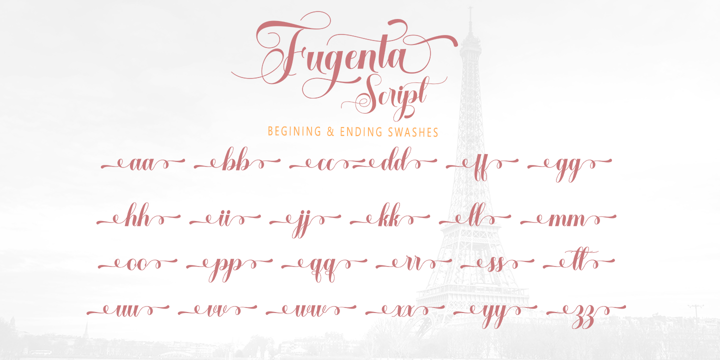 Example font Fugenta Script #3